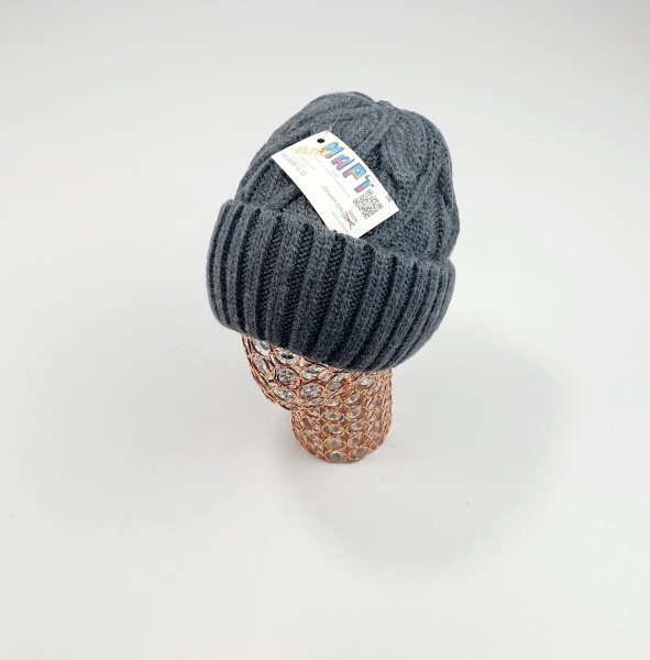 Шапка Март крупновяз. Бета (графит)